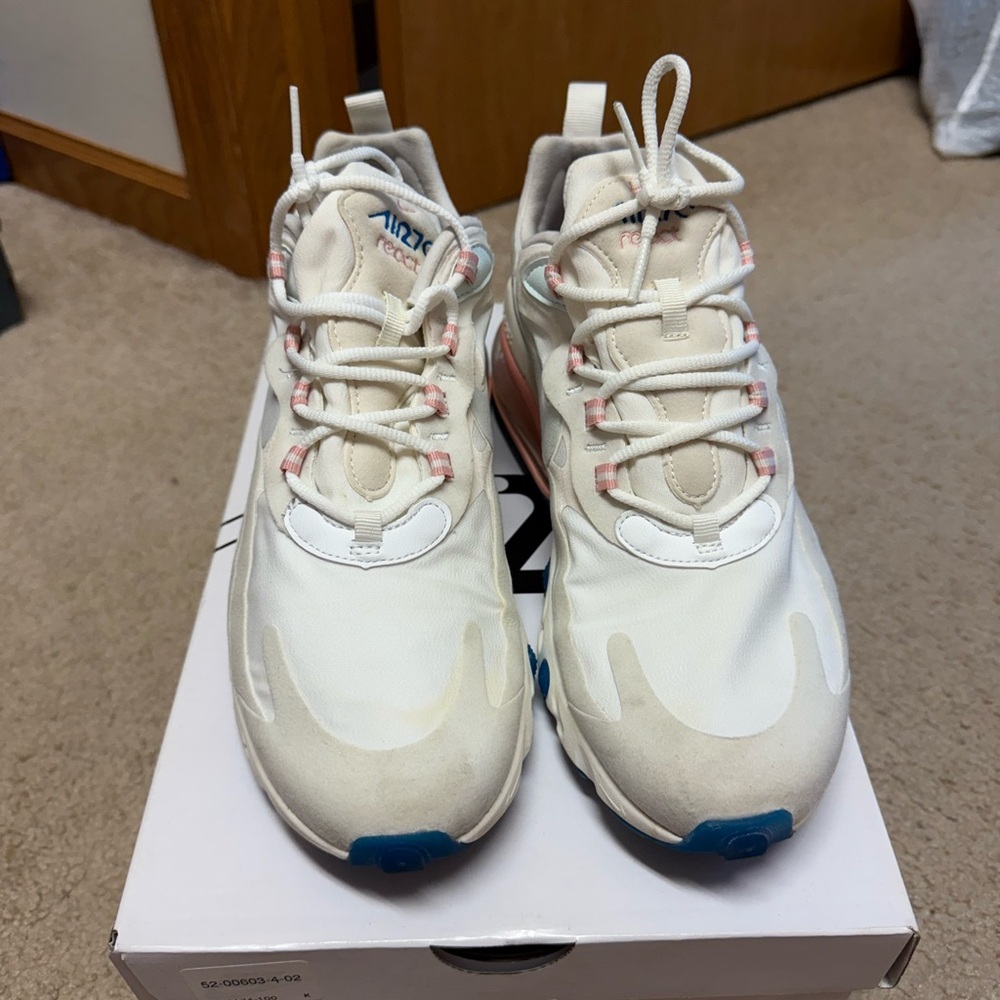 Women’s Nike Cream and Pink Sneakers